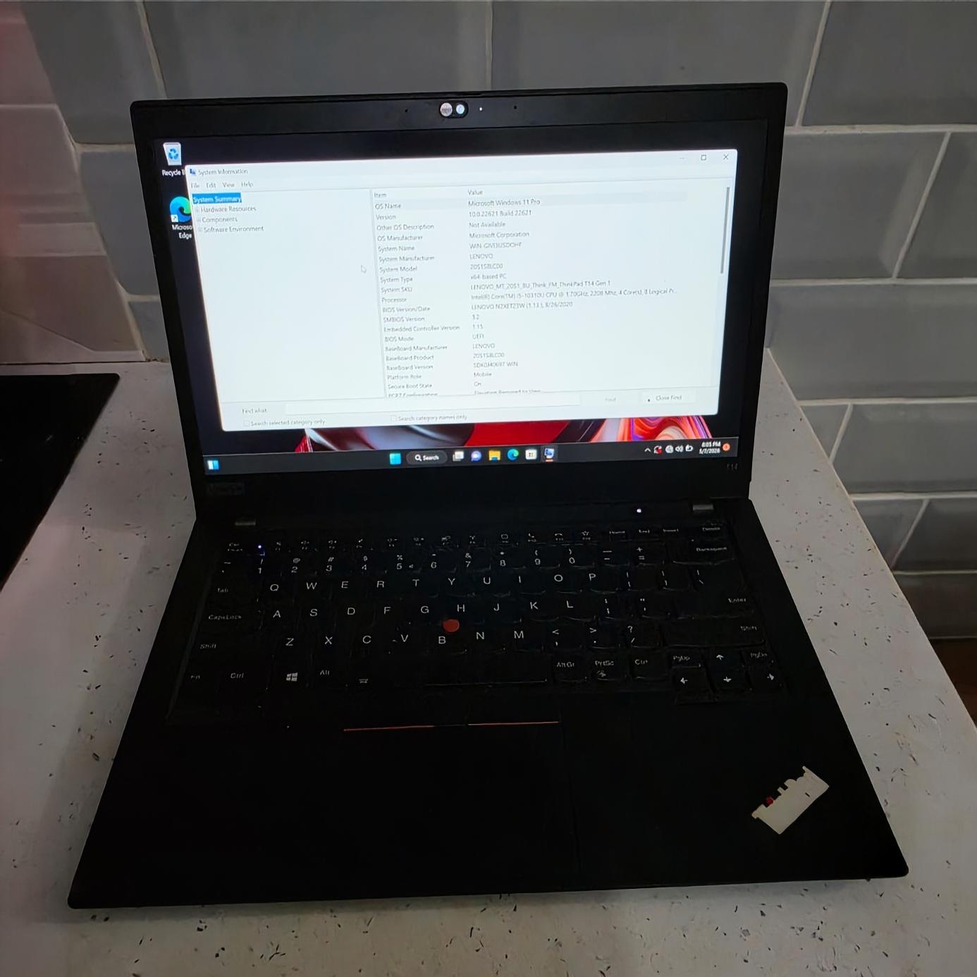 Lenovo ThinkPad i5-10310U 16GB Memory